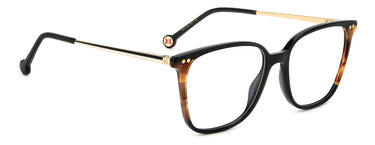 Designer Women Carolina Herrera Eyeglasses: HER 0165 - Black Havana(2)- SpecSMART Eye Clinic (Diagonal View)